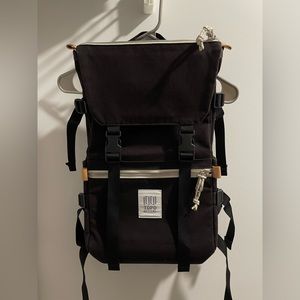 Topo Designs Rover Pack Black Canvas Backpack